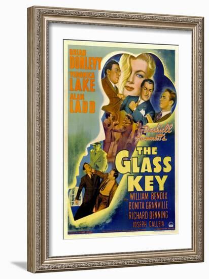 The Glass Key, William Bendix, Veronica Lake, Brian Donlevy, Alan Ladd, 1942-null-Framed Art Print