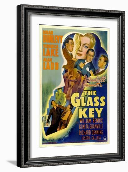 The Glass Key, William Bendix, Veronica Lake, Brian Donlevy, Alan Ladd, 1942-null-Framed Art Print