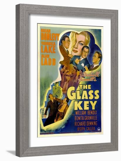 The Glass Key, William Bendix, Veronica Lake, Brian Donlevy, Alan Ladd, 1942-null-Framed Premium Giclee Print