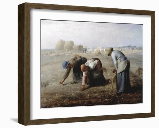 The Gleaners, 1857-Jean Francois Millet-Framed Giclee Print