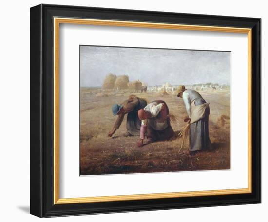 The Gleaners (Des Glaneuses Ou Les Glaneuses)-Jean-François Millet-Framed Premium Giclee Print