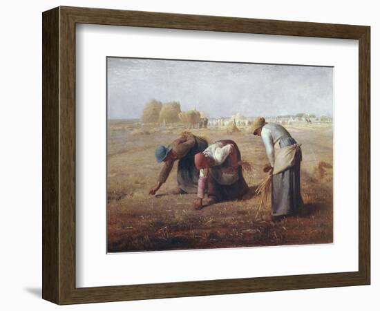 The Gleaners (Des Glaneuses Ou Les Glaneuses)-Jean-François Millet-Framed Art Print