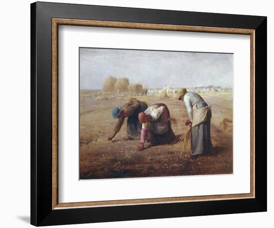 The Gleaners (Des Glaneuses Ou Les Glaneuses)-Jean-François Millet-Framed Art Print