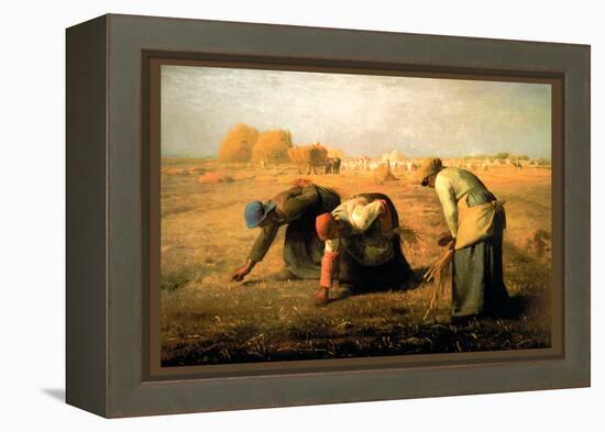 The Gleaners-Jean-Fran?ois Millet-Framed Stretched Canvas