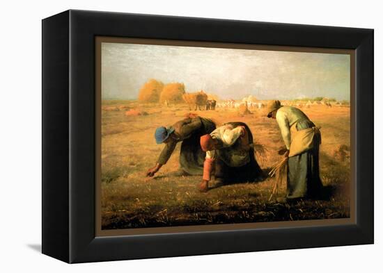 The Gleaners-Jean-François Millet-Framed Stretched Canvas