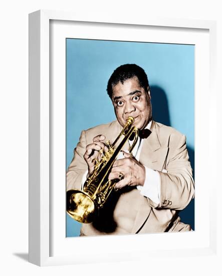 THE GLENN MILLER STORY, Louis Armstrong, 1954-null-Framed Photo