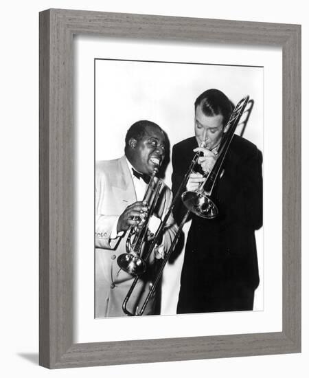 The Glenn Miller Story, Louis Armstrong, James Stewart, 1954-null-Framed Photo