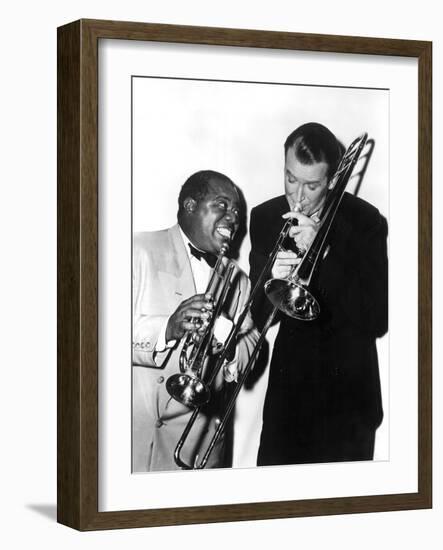 The Glenn Miller Story, Louis Armstrong, James Stewart, 1954-null-Framed Photo