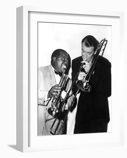 The Glenn Miller Story, Louis Armstrong, James Stewart, 1954-null-Framed Photo