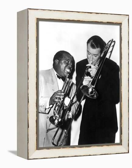 The Glenn Miller Story, Louis Armstrong, James Stewart, 1954-null-Framed Stretched Canvas