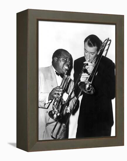 The Glenn Miller Story, Louis Armstrong, James Stewart, 1954-null-Framed Stretched Canvas