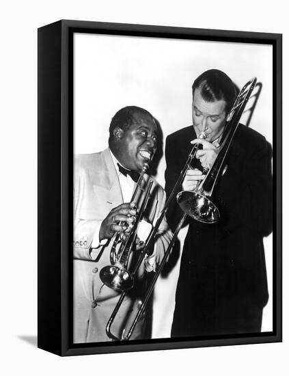 The Glenn Miller Story, Louis Armstrong, James Stewart, 1954-null-Framed Stretched Canvas