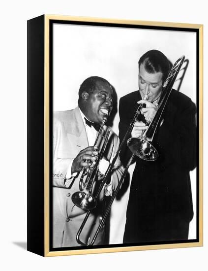 The Glenn Miller Story, Louis Armstrong, James Stewart, 1954-null-Framed Stretched Canvas