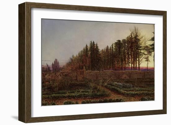 The Gloaming (Manse Garden, Berwickshire), 1863 (Oil on Canvas)-William Bell Scott-Framed Giclee Print