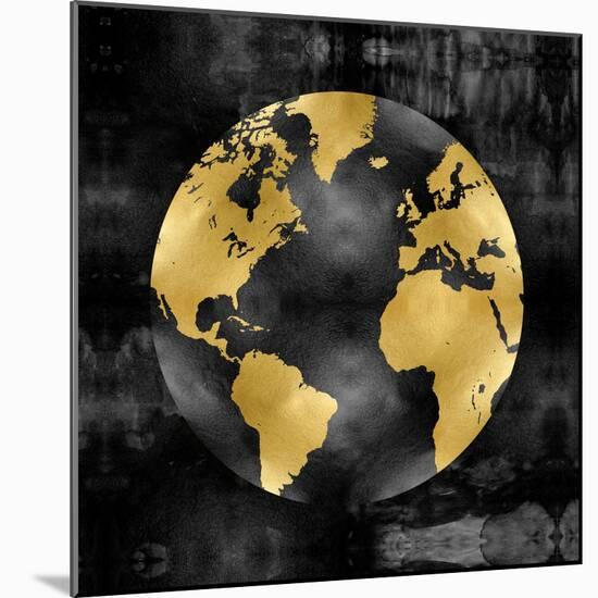 The Globe Gold on Black-Russell Brennan-Mounted Art Print