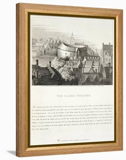 The Globe Theatre, circa 1647, Published by Robert Wilkinson, London, 1810-Wenceslaus Hollar-Framed Premier Image Canvas