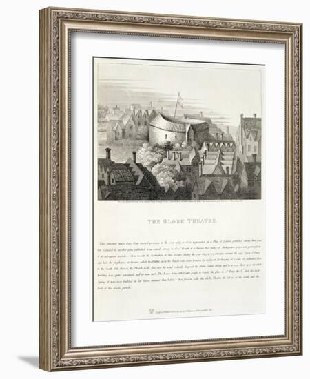 The Globe Theatre, circa 1647, Published by Robert Wilkinson, London, 1810-Wenceslaus Hollar-Framed Giclee Print