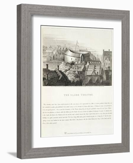 The Globe Theatre, circa 1647, Published by Robert Wilkinson, London, 1810-Wenceslaus Hollar-Framed Giclee Print