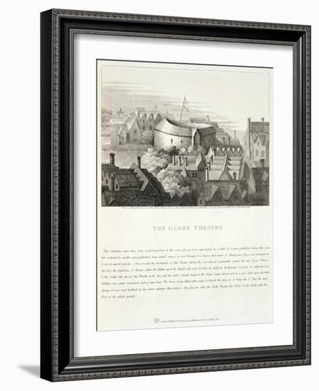 The Globe Theatre, circa 1647, Published by Robert Wilkinson, London, 1810-Wenceslaus Hollar-Framed Giclee Print