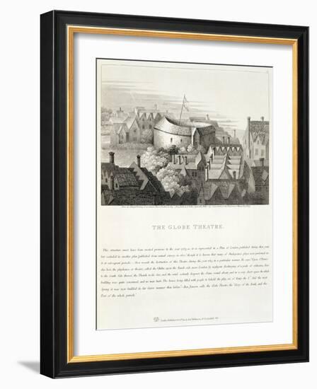 The Globe Theatre, circa 1647, Published by Robert Wilkinson, London, 1810-Wenceslaus Hollar-Framed Giclee Print