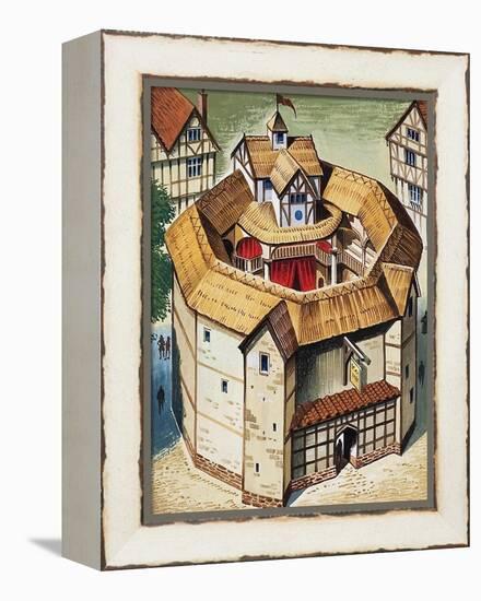 The Globe Theatre-English School-Framed Premier Image Canvas