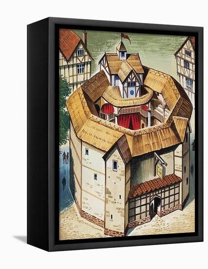 The Globe Theatre-English School-Framed Premier Image Canvas