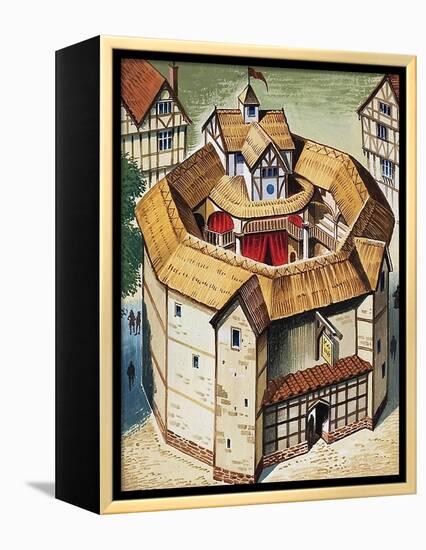 The Globe Theatre-English School-Framed Premier Image Canvas