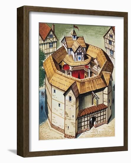 The Globe Theatre-English School-Framed Giclee Print