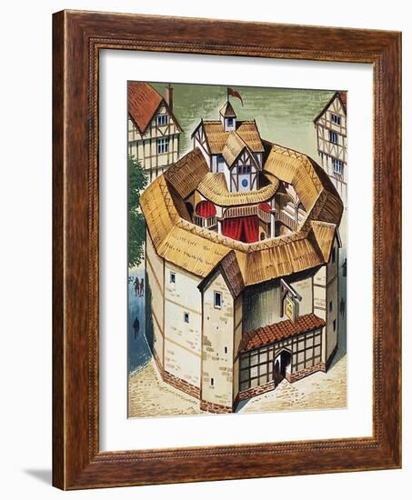 The Globe Theatre-English School-Framed Giclee Print