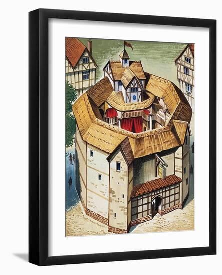 The Globe Theatre-English School-Framed Giclee Print