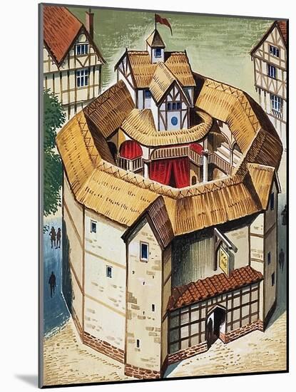 The Globe Theatre-English School-Mounted Giclee Print