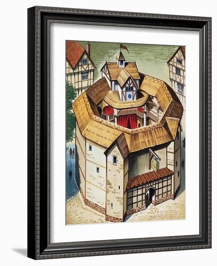 The Globe Theatre-English School-Framed Giclee Print