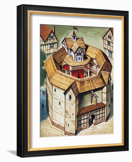 The Globe Theatre-English School-Framed Giclee Print
