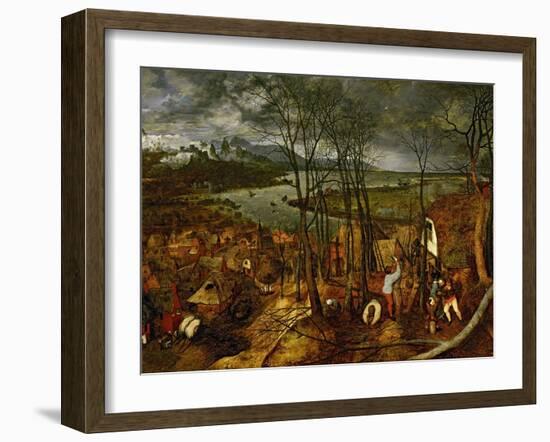 The Gloomy Day (Early Sprin), 1565-Pieter Bruegel the Elder-Framed Giclee Print