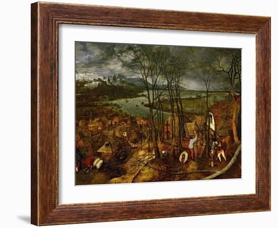 The Gloomy Day (Early Sprin), 1565-Pieter Bruegel the Elder-Framed Giclee Print