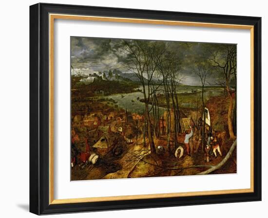 The Gloomy Day (Early Sprin), 1565-Pieter Bruegel the Elder-Framed Giclee Print