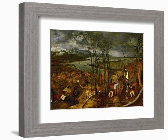 The Gloomy Day (Early Sprin), 1565-Pieter Bruegel the Elder-Framed Giclee Print