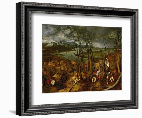 The Gloomy Day (Early Sprin), 1565-Pieter Bruegel the Elder-Framed Giclee Print