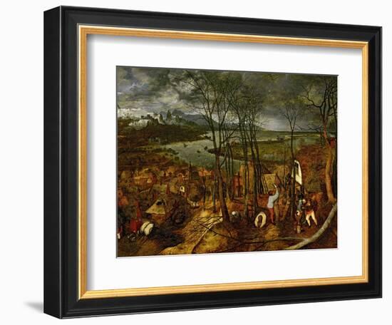 The Gloomy Day (Early Sprin), 1565-Pieter Bruegel the Elder-Framed Giclee Print