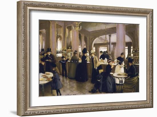 The Gloppe Pastry Shop-Jean Béraud-Framed Art Print