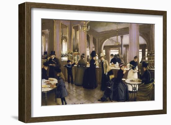 The Gloppe Pastry Shop-Jean Béraud-Framed Art Print