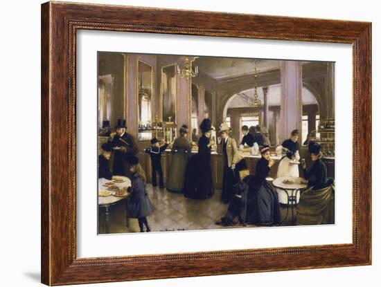 The Gloppe Pastry Shop-Jean Béraud-Framed Art Print