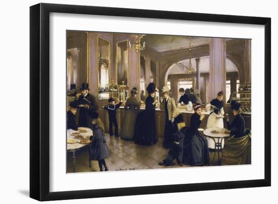 The Gloppe Pastry Shop-Jean Béraud-Framed Art Print