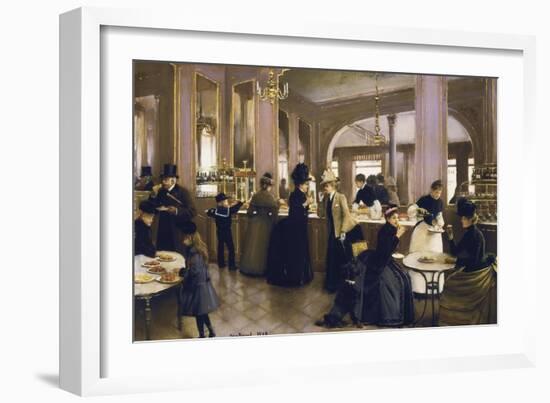 The Gloppe Pastry Shop-Jean Béraud-Framed Art Print