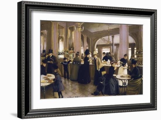 The Gloppe Pastry Shop-Jean Béraud-Framed Art Print