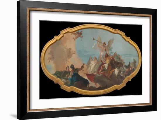 The Glorification of the Barbaro Family, c.1750-Giovanni Battista Tiepolo-Framed Giclee Print