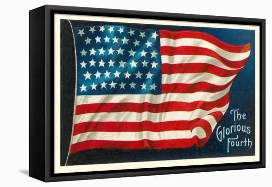The Glorious Fourth of July, Flag-null-Framed Stretched Canvas