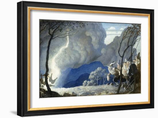 The Gnomes Bowling, (Oil on Canvas)-Newell Convers Wyeth-Framed Giclee Print