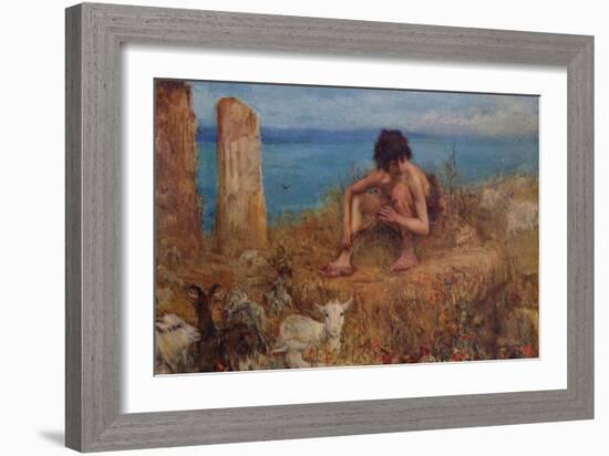 The Goatherd, 1895-John MacAllan Swan-Framed Giclee Print