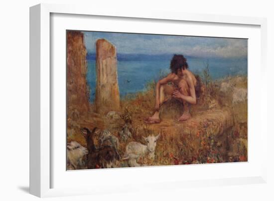 The Goatherd, 1895-John MacAllan Swan-Framed Giclee Print